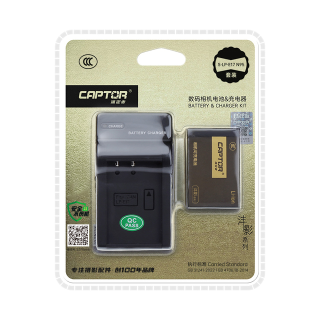 CAPTOR LP E17 7.4V 950mAh Camera Battery Pack Charger for canon Eos R10 R8 RP 200D 800D 850D 750D 760D M5 M6 SLR Camera