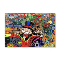 Moderne abstrait toile mur Art inspirant millionnaire argent rue affiches décor à la maison monopolistique Graffiti abstrait affiche Art