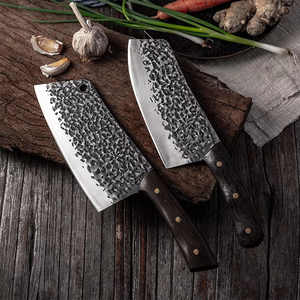 Couteau de Chef Professionnel Super Tranchant en Acier Inoxydable 5CR15MOV, Hachette de Boucher Faite à la Main en Résine de Bois d'Ébène pour Viande et Cuisine - Product Image 3