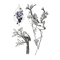 Autocollants de tatouage personnalisés en gros autocollants de tatouage de longue durée temporaires pour les autocollants de tatouage de papillon arrière