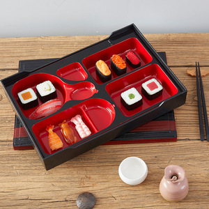 Supply Japanese-style wood grain bento <b>boxes</b>, cafeteria <b>lunch</b> <b>boxes</b>, sushi <b>boxes</b>, 6-<b>compartment</b> nutritional <b>lunch</b> <b>boxes</b>, - Product Image 1