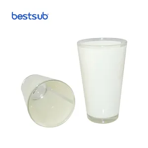 BestSub Wholesale Custom Sublimation Blanks 17oz Glass Mug with White Patch BN6C