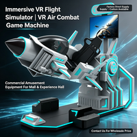 Simulateur de vol VR 9D à haute rentabilité, plateforme de réalité virtuelle à rotation 360 degrés, machine de vol d'arcade pour centre commercial