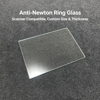 Vidrio anti Newton de 152 * 203 * 2 mm, adecuado para escáneres de cama plana, personalizable a cualquier tamaño.