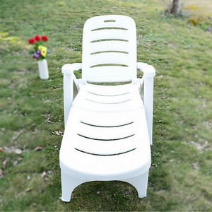 <span class=keywords><strong>Chaise</strong></span> longue <span class=keywords><strong>de</strong></span> plage en plastique blanc BC-2 pliable au design moderne pour une utilisation en extérieur Nouveau produit à bon prix - Product Image 4