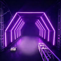 Barra de Luces LED RGB DMX Tipo Túnel del Tiempo, Luz de Discoteca, Luz de Escenario RGB, Barra de Luces LED Plateada