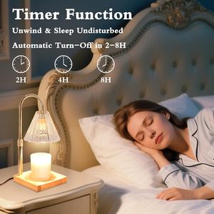 Lampe chauffe-bougie moderne de luxe en gros, lampe à cire fondante pour aromathérapie avec minuterie et variateur d'intensité pour bougies aromatiques - Product Image 2