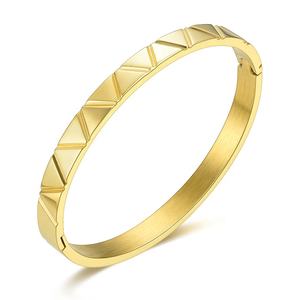 18K altın kaplama paslanmaz çelik takı manşet bileklik bilezik kadınlar için altın renk basit Punk <span class=keywords><strong>Viking</strong></span> bilezik BD192009 - Product Image 2