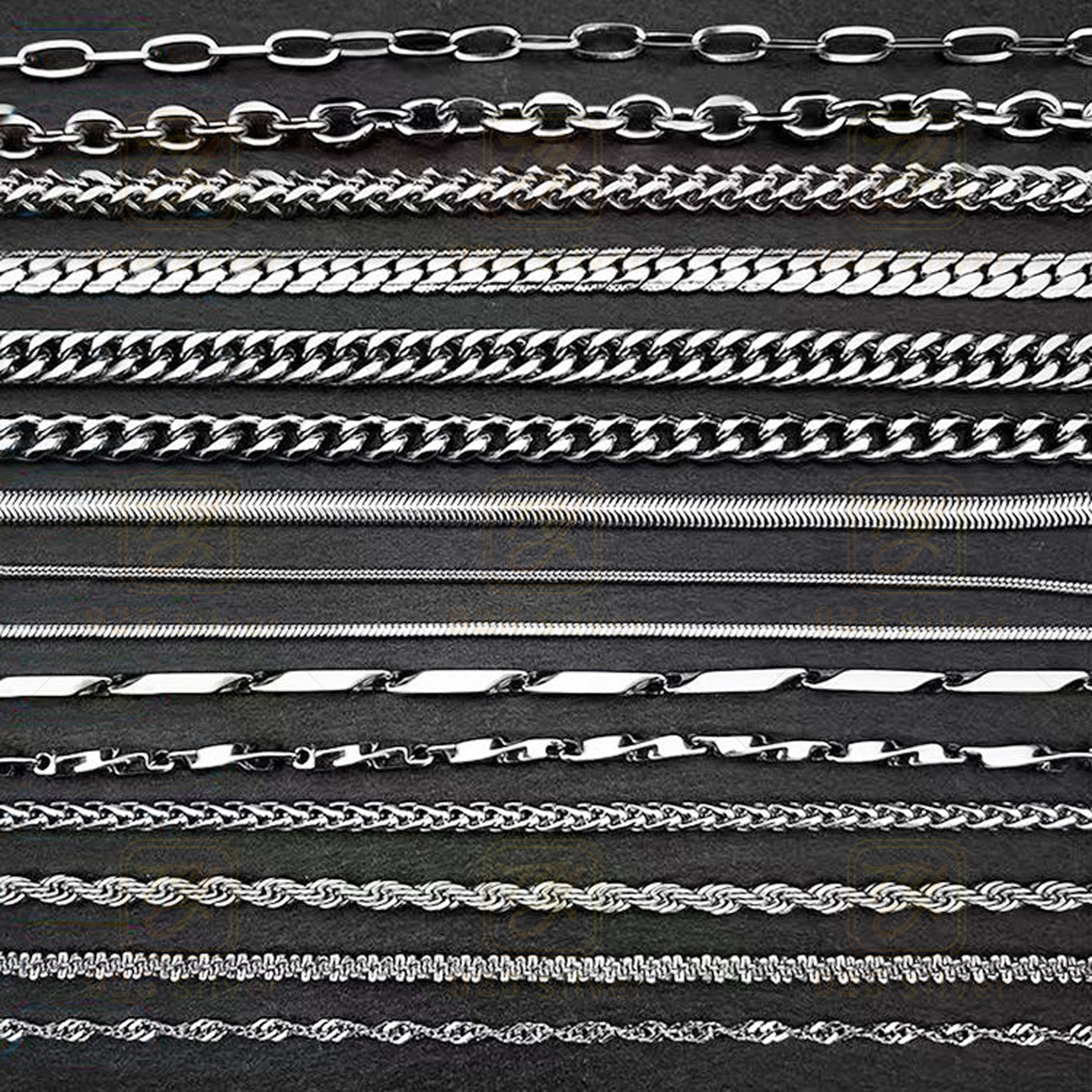 silver 925 jewelry mixed bulk chain