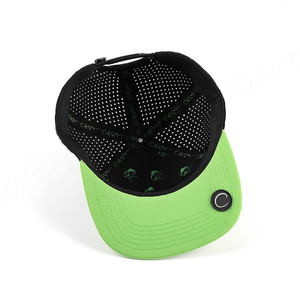 Bán Buôn 7 Bảng Điều Chỉnh Đục Snapback Golf Hat Tùy Chỉnh Cao Su Vá Logo Hóa Đơn Phẳng Chống Nước Polyester Nylon Vải Cap - Product Image 6