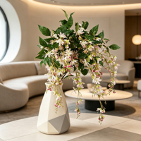 Branche de jasmin artificielle suspendue, fausses fleurs de jasmin tombantes, tige florale artificielle pour la décoration moderne de la maison et des salles d'exposition