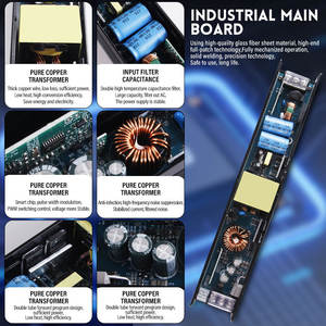 MWISH Série TG SCR Triac 0-10V <span class=keywords><strong>Transformateur</strong></span> d'alimentation <span class=keywords><strong>LED</strong></span> à intensité variable <span class=keywords><strong>220V</strong></span> AC à <span class=keywords><strong>12V</strong></span> 24V DC pour l'éclairage - Product Image 5