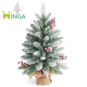 Vente en gros <span class=keywords><strong>de</strong></span> mini <span class=keywords><strong>sapin</strong></span> <span class=keywords><strong>de</strong></span> <span class=keywords><strong>Noël</strong></span> artificiel floqué <span class=keywords><strong>de</strong></span> 20 pouces avec LED, <span class=keywords><strong>petit</strong></span> <span class=keywords><strong>sapin</strong></span> <span class=keywords><strong>de</strong></span> <span class=keywords><strong>Noël</strong></span> avec support pour décoration intérieure - Product Image 1