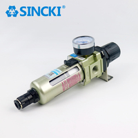 Régulateur de filtre à air comprimé SINCKI série AW avec purge manuelle et automatique AW2000-02 AW3000-03 AW4000-04
