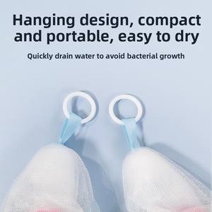 Bolsa de malla de espuma de estilo simple para gel de ducha facial, limpiador facial con bolsa de malla para jabón para uso en el baño - Product Image 2