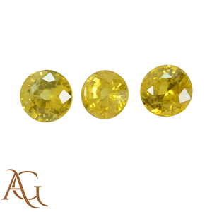 Zafiro amarillo natural al por mayor, piedra suelta redonda facetada, piedra preciosa para la fabricación de joyas de 1 mm a 6 mm, certificada. - Product Image 5