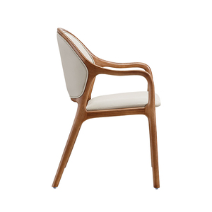 Italian Minimalist Dining Chair Home Nordic Solid Wood <b>Stool</b> Balcony Leisure Study Writing Armchair - Product Image 4