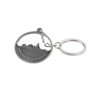 Nouveau porte-clés en argent Antique personnalisé 3D estampage Logo Souvenir porte-clés Visakhapatnam bâtiment maison forme porte-clés pour cadeaux - Product Image 3