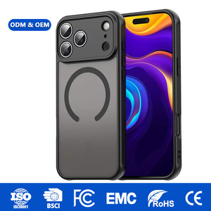 เคสโทรศัพท์สำหรับ iPhone 17 Pro Max ดีไซน์หรูหรา ผลิตจากวัสดุ TPU+PC ผ่านการรับรอง ป้องกันแรงกระแทก กันน้ำ รองรับการชาร์จไร้สาย พร้อมแม่เหล็ก - Product Image 1
