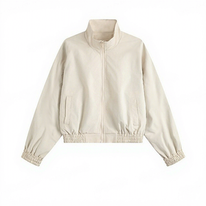 Custom Logo New Canvas <b>Thin</b> Winter <b>Waterproof</b> Windproof Quick-drying Sports Coat for Men with Zipper Stand Collar - Product Image 1