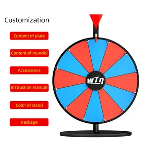 CYDISPLAY 12 بوصة عجلة الغزل جائزة الألومنيوم الثقيلة منضدية الوقوف الحظ تدور عجلة جائزة لعبة الحظ الغزل