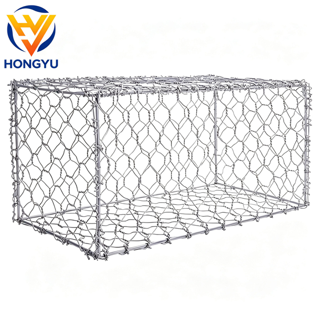 PVC Galfan Gabion Wire Galvanized Gabion Basket Stone Cages Hexagonal Wire Mesh Gabion Mattress Erosion Control Protection