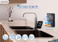 Dispenser Air Panas Taiwan Buder Electric di Bawah Wastafel, Ionizer Air Alkali, Keran Plastik, Layar Panel Sentuh, Untuk Penggunaan Rumah Tangga