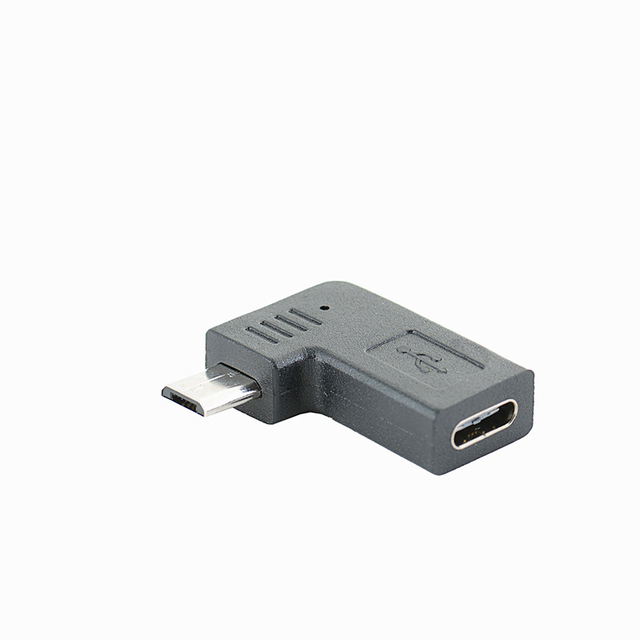 Wholesales USB Type C Female to Angled Micro B 5P Male Extension Converter Convertor Connector Adapter for Android Mobile Phone