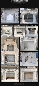 Cheminée <span class=keywords><strong>en</strong></span> <span class=keywords><strong>marbre</strong></span> blanc naturel poli, décoration intérieure moderne personnalisée pour la maison, entourage de cheminée <span class=keywords><strong>en</strong></span> pierre - Product Image 6