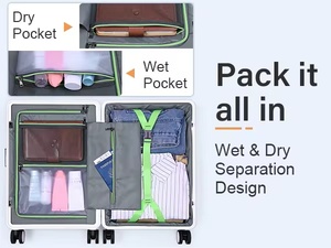 PC-Handgepäck-Trolley-Koffer Modernes Kofferset 20/24 Zoll Luxus-Reisetaschen Breiter Trolley Geschäftsreisetasche - Product Image 6
