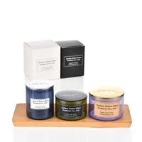 Vente en gros de pots à bougies en verre parfumés vides de 10 oz et 15 oz, cylindriques et ronds, avec couvercle en métal