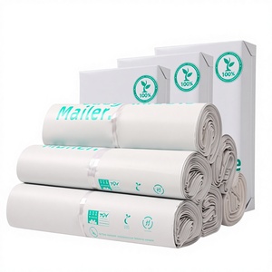 Индивидуальные самоклеящиеся курьерские пакеты из PLA/PBAT, биоразлагаемые почтовые конверты для документов и ежедневной упаковки посылок - Product Image 4