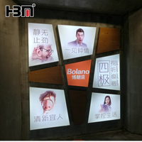 Enseigne lumineuse de marque, boîte à lumière, cadre d'affichage LED sans cadre, suspendu, haute luminosité, étanche, résistant aux intempéries, Guangzhou