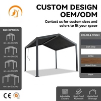 Pergola à toit en pente en aluminium, kit DIY facile à installer, étanche, à lames orientables, écologique et durable pour jardin résidentiel et barbecue