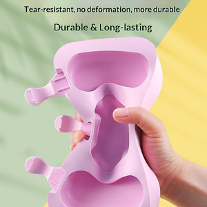Moule à glaçons et bâtonnets de crème glacée en silicone écologique sans BPA avec 50 bâtonnets en bois pour un démoulage facile - Product Image 6