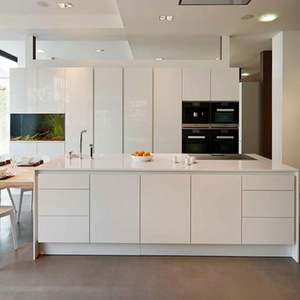 Meubles de cuisine modulaires modernes à assembler soi-même, avec pieds relevés, en acier inoxydable, bois massif et panneaux MDF - Product Image 4