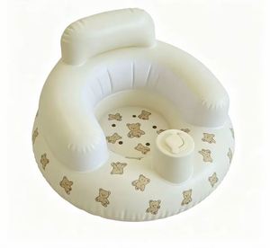 Modern Cute Bear Pattern PVC <b>Inflatable</b> Baby <b>Sofa</b> Chair Easy to Carry for Living Room Bedroom Apartments Park or Bathroom - Product Image 1