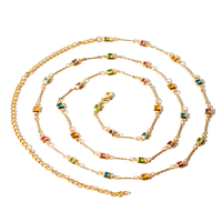Nouvelle Arrivée Chaîne de Taille Sexy pour Femme avec Pendentif Strass d'Été, Bijou de Corps Ajustable Tendance, Chaînes de Ventre