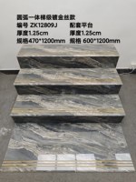 Carreaux pour marches 47x120 150cm, carreaux de porcelaine polie effet marbre moderne pour escaliers, marbre pour villa, pièce en briques réfractaires