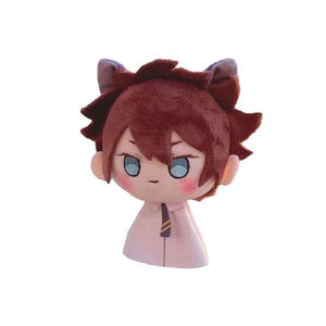 Lindo personaje de dibujos animados Anime fabricación personalizada peluche llavero suave Mini juguete con cabeza capa muñeca - Product Image 3