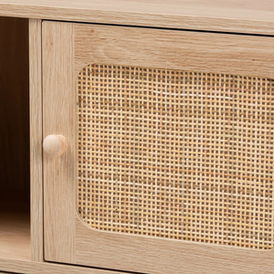 <span class=keywords><strong>Buffet</strong></span> de cuisine et de salle à manger à 3 portes en bois et rotin naturel moderne du milieu du siècle Usine de pieds coniques-<span class=keywords><strong>Buffet</strong></span> direct - Product Image 4