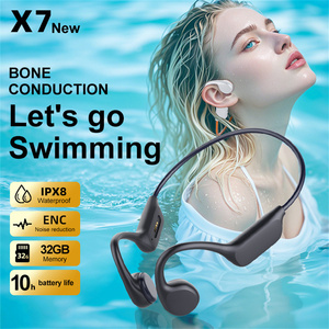 Écouteurs Bluetooth à Conduction Osseuse X7S IPX8 Étanche, Oreillettes Sportives Ouvertes, Réduction de Bruit ENC pour la Natation et le Surf - Product Image 1