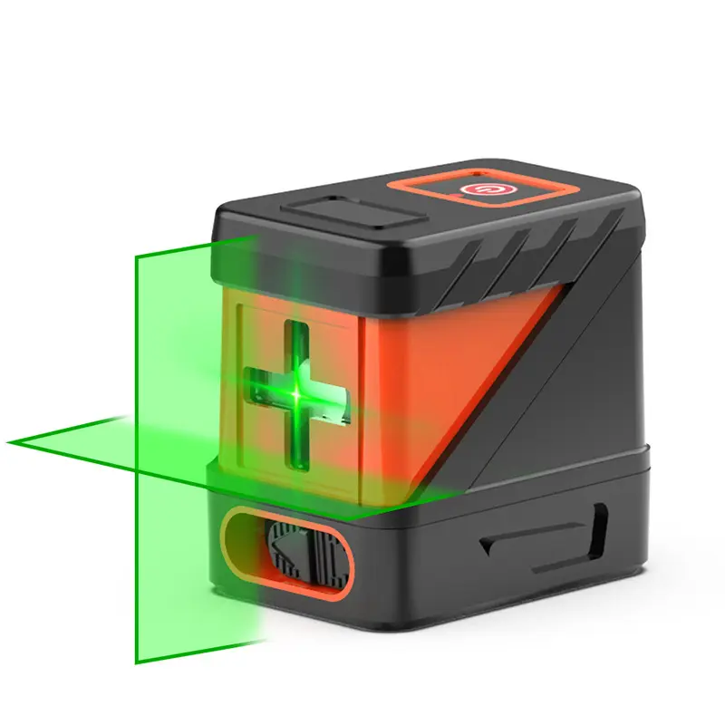 Niveau laser 2 lignes à nivellement automatique Faisceaux verts Laser à lignes transversales horizontales et verticales