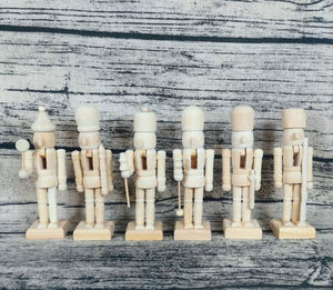 YUYANG Décoration de Noël traditionnelle de 18 cm, <span class=keywords><strong>casse</strong></span>-<span class=keywords><strong>noisette</strong></span> en <span class=keywords><strong>bois</strong></span> à <span class=keywords><strong>peindre</strong></span> soi-même avec autocollants, ornements pour la maison - Product Image 5