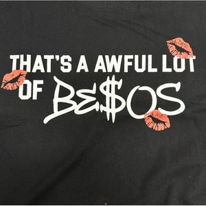 That's A Awful Lot Of Be$os T-Shirt pour hommes, vêtements décontractés en coton noir - Product Image 5