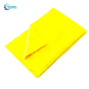 korean high quality edgeless good absorption microfiber showtop free friend car care wax drying cleaning cloth custom logo towel