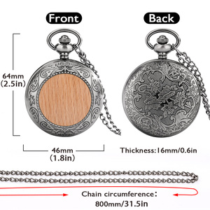 <span class=keywords><strong>Montre</strong></span> de poche <span class=keywords><strong>à</strong></span> quartz vide Full Hunter avec chiffres arabes - Accepte la gravure laser personnalisée DIY (logo/texte) - Product Image 5