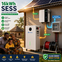 16kWh Komplettes Solarenergiesystem 51,2V 314Ah LiFePO4 Batterie MPPT Wechselrichter-Set Off-Grid Hybrid Heimspeicher Montagehalterung
