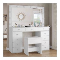 Vente en gros et grand tiroir de rangement blanc avec coiffeuse avec miroir