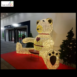 Décoration de festival en plein air, motif ours lumineux LED, décoration extérieure pour la Saint-Valentin - Product Image 5